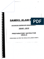 ASM Orals Preparatory Notes - Samsul
