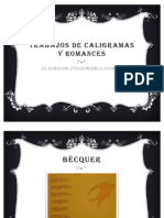 Trabajos de Caligramas y Romances