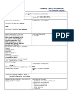 Form For Cargo Information For Solid Bulk Cargoes: Group A en B Cargoes