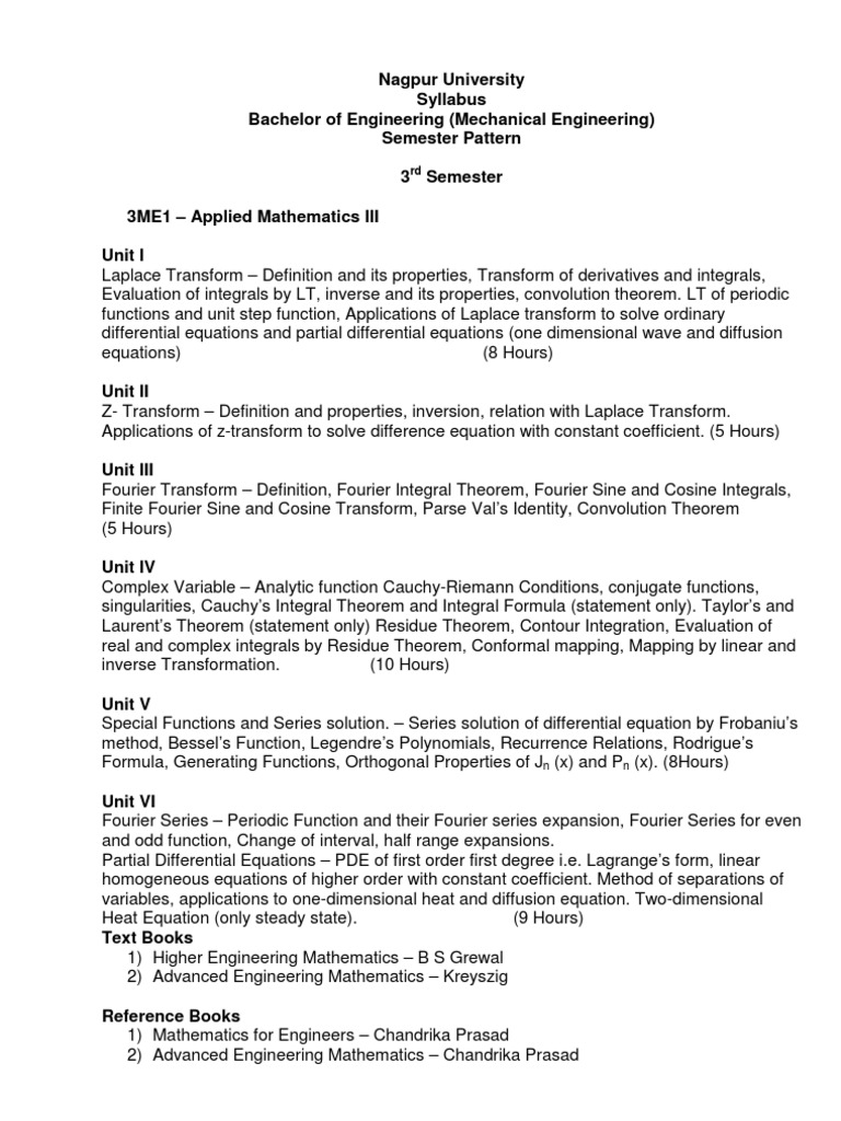 Rtmnu Mechanical Engineering Syllabus Heat Transfer Bending