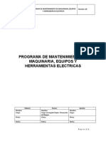 Mantenimiento maquinaria equipos herramientas