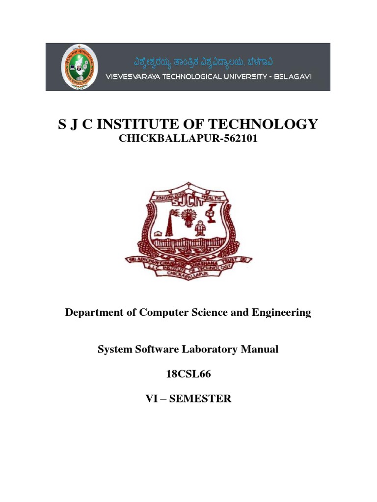 System Software Lab Manual 18CSL66 | PDF | Parsing | Scheduling (Computing)