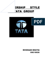 Leadership Style in Tata Group: Muskaan Bhatia USC18026