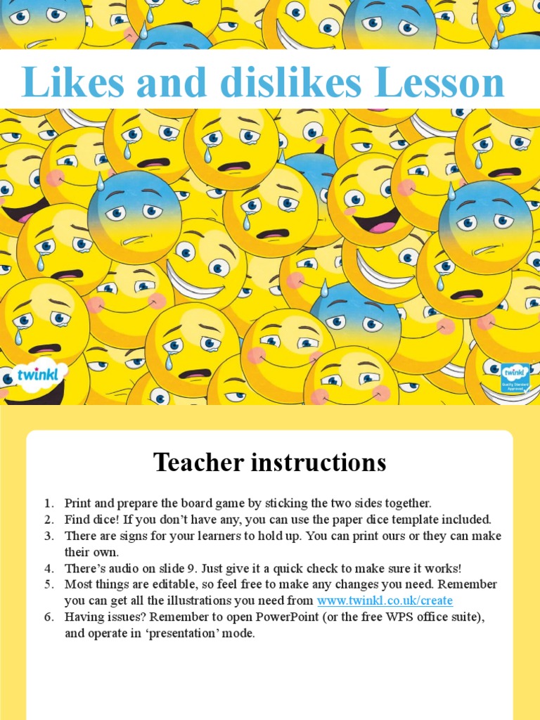 Engaging Likes and Dislikes Activities | PDF | Food And Drink