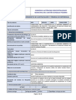 Formulario de Requerimiento de Contratación Y Termino de Referencia