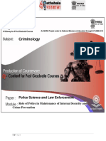 Criminology: Police Science and Law Enforcement