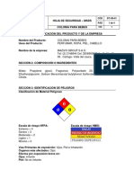 Hoja de Seguridad Colonia para Bebes