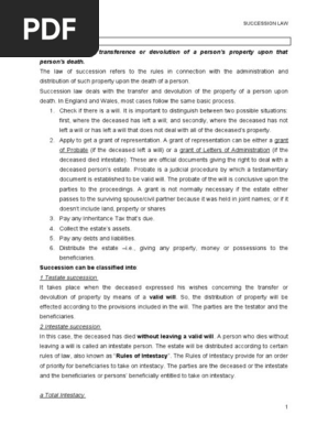 SUCCESSION LAW