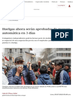 Huelgas Ahora Serán Aprobadas de Manera Automática en 3 Días - Perú - ECONOMIA - GESTIÓN