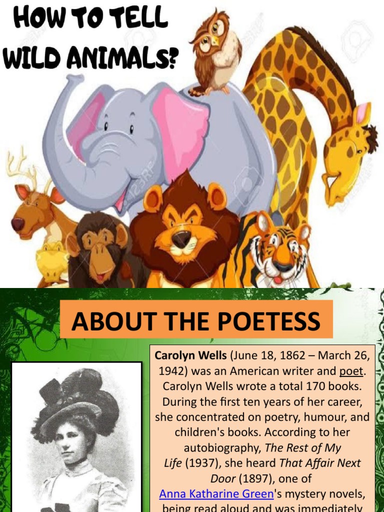 How To Tell Wild Animals PPT-1 | PDF | Poetry | Rhyme