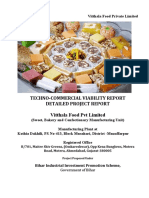 Techno-Commercial Viability Report Detailed Project Report Vitthala Food PVT Limited