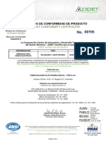 Certificado Conformidad ESLABONES Y ADAPTADORES +