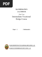 Bridge Course MATHS - I Final