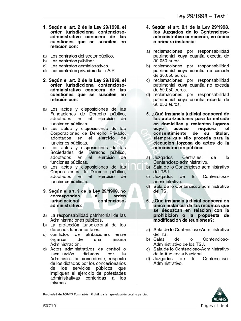CT - Ley+29 1998 1 - S0719 SIN | PDF | Ley administrativa | Justicia