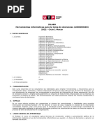 Sílabo Herramientas Informáticas para La Toma de Decisiones (100000I04N) 2022 - Ciclo 1 Marzo
