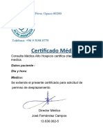 Certificado Desplazamiento