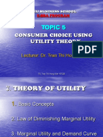 Topic 5.. Consumer Utility and Demand Theory