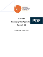 ITAP3012 Developing Web Applications Tutorial - 10: Prabhjot Singh Grewal-47294