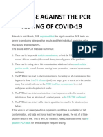 The Case Against The PCR Testing of Covid