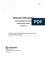 Shimadzu Gcsolution: Chromatography Data System Administration Manual