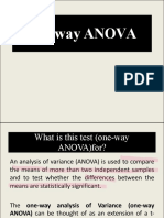 One-Way ANOVA