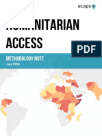 Acaps Humanitarian Access Methodology Note
