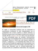 5 - LA Degeneración DE LA Humanidad