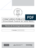 Olhonavaga - PROVA - UFSM - UFSM - Técnico de Tecnologia Da Informação