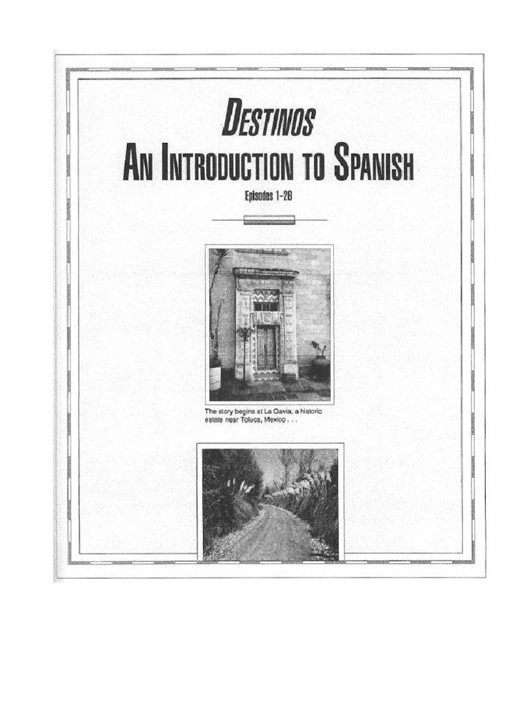 Destinos Textbk 1992 (Lección 01) | PDF