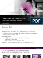 Databricks, An Introduction: Chuck Connell, Insight Digital Innovation