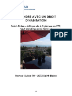 Plaquette de Vente Attique Franco-Suisse 10 - St-Blaise - Droit D'habitation Onéreux