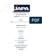 PRACTICA DE INTERVENCION PSICOPEDAGÓGICA II TAREA 8 Y 9 Caso Práctico Colegio Estrella