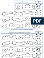 COMPLETAR NUMEROS 1 AL 10 de La 11 Hasta Final