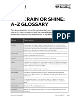 1.2 Come Rain or Shine Glossary