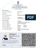 Certificate for COVID-19 Vaccination in India