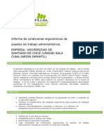 Informe de Condiciones Ergonómicas USJI