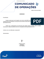 Comunicado de Desligamento de Energia Elétrica 06.06-10.06