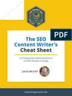The SEO Content Writer's Cheat Sheet
