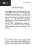 Verissimo Jorge Mulher Objecto Publicidade