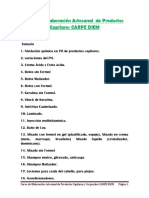 Curso de Elaboración Artesanal de Productos Capilares CARPE DIEM..