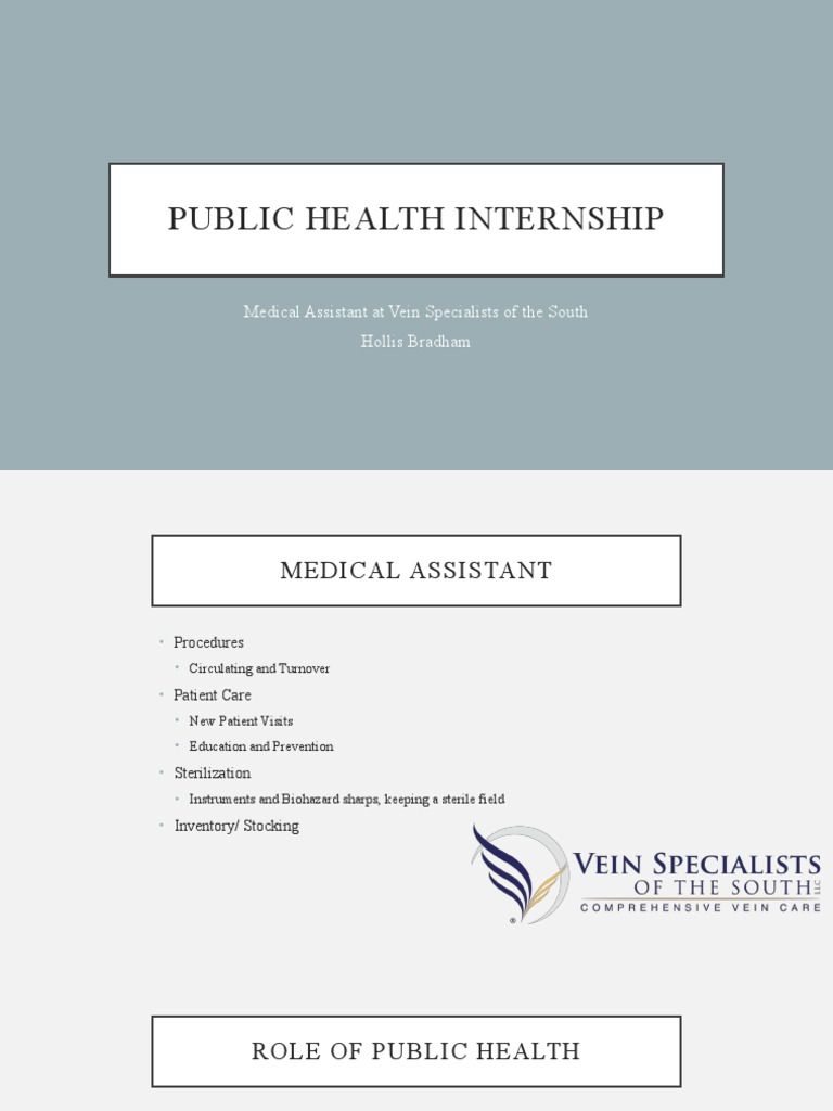 Public Health Internship Presentation PDF