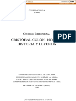 CRISTÓBAL COLÓN, 1506-2006 Historia Y Leyenda: Ongreso Nternacional