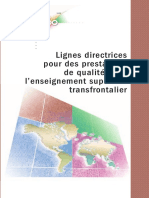 Lignes Directrices Pour Des Prestations de Qualité Dans L'enseignement Supérieur Transfrontalier