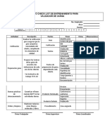 Check List Capacitación Verificador de Carga