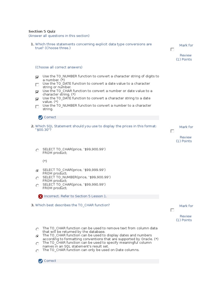 Section 5 Quiz PDF Software Development Information Retrieval