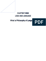 What Is Philosophy of Language?: Chapter Three Logic and Language