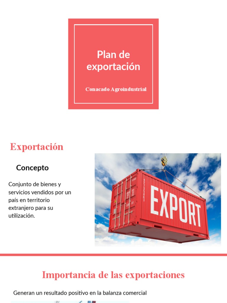Plan de Exportación | PDF | Exportaciones | Producto (Negocio)