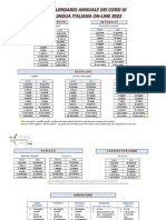 Calendario Corsi 2022