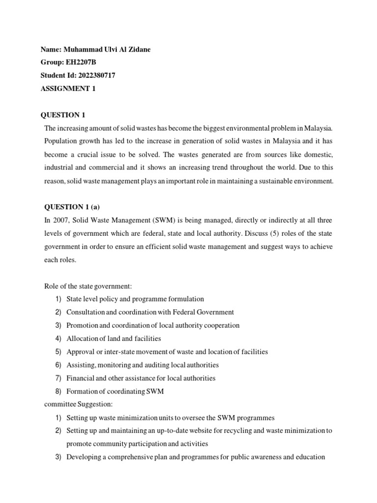 Solid Waste Management in Malaysia | PDF | Reuse | Waste Management