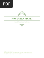 Wave On A String: General Physics Course Worksheets